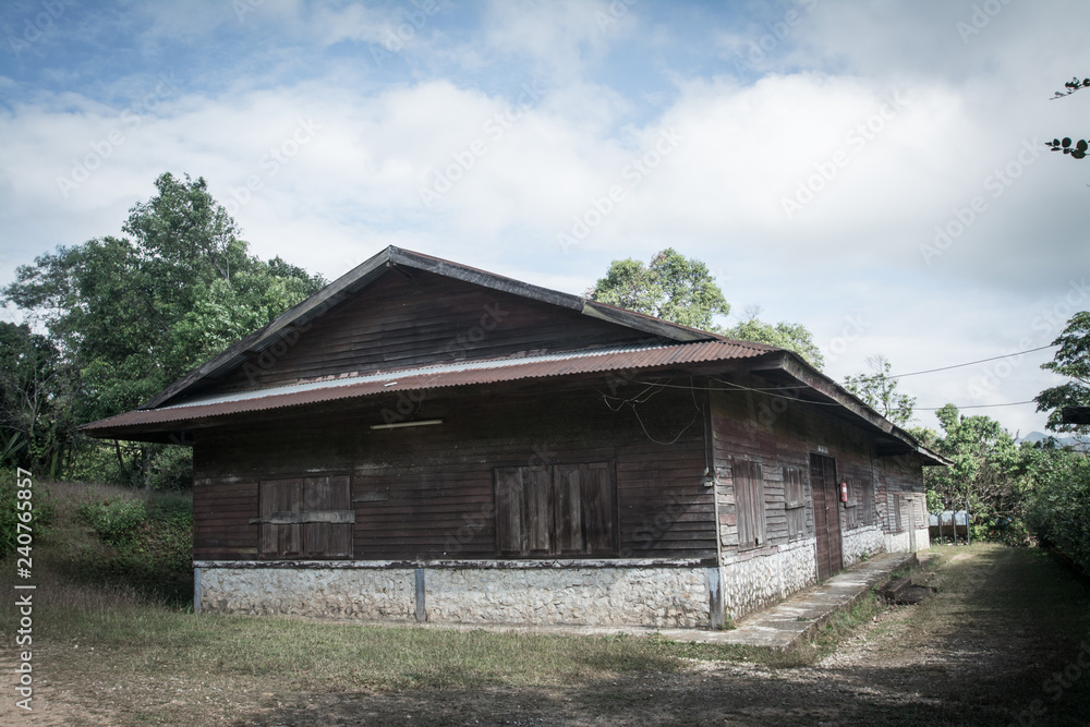 The old wooden building of president office of Pilok mine in Thong Pha Phum National Park, Kanchanaburi province, Thailand. The old wooden building of president office of Pilok mine in Thong Pha Phum National Park, Kanchanaburi province, Thailand.
