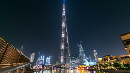 Crédence de cuisine Burj Khalifa Burj Khalifa et centre-ville animé  © HyperlapsePro