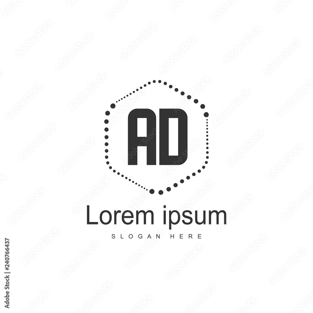 Initial Letter AD Logo Template Vector Design Initial Letter AD Logo Template Vector Design