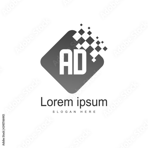 Initial Letter AD Logo Template Vector Design