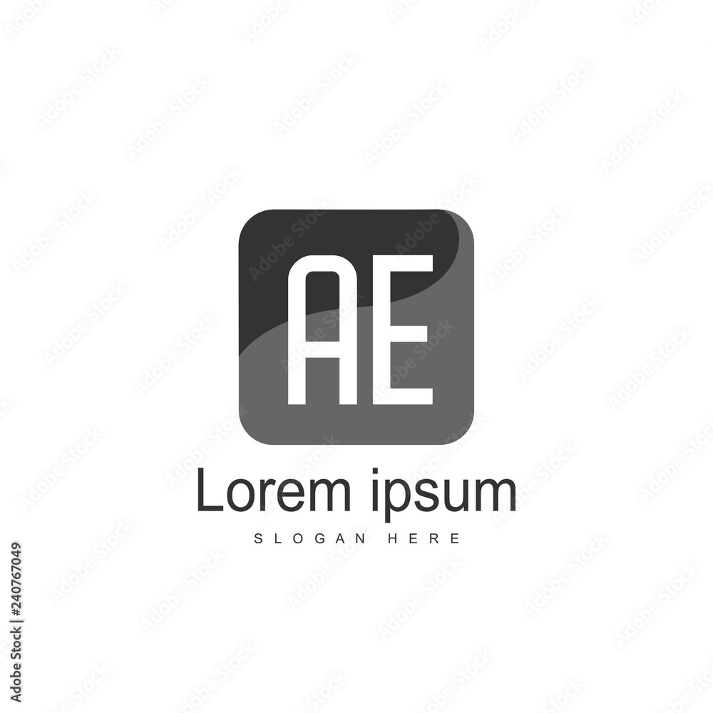 Initial Letter AE Logo Template Vector Design Initial Letter AE Logo Template Vector Design
