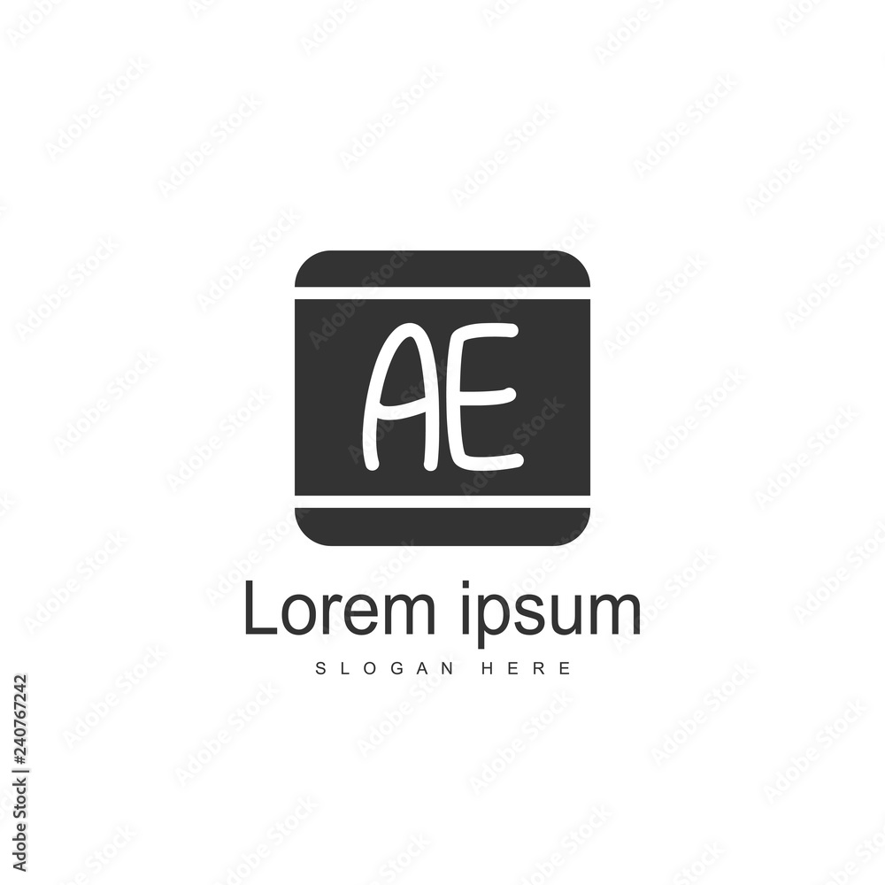Obraz premium Initial Letter AE Logo Template Vector Design