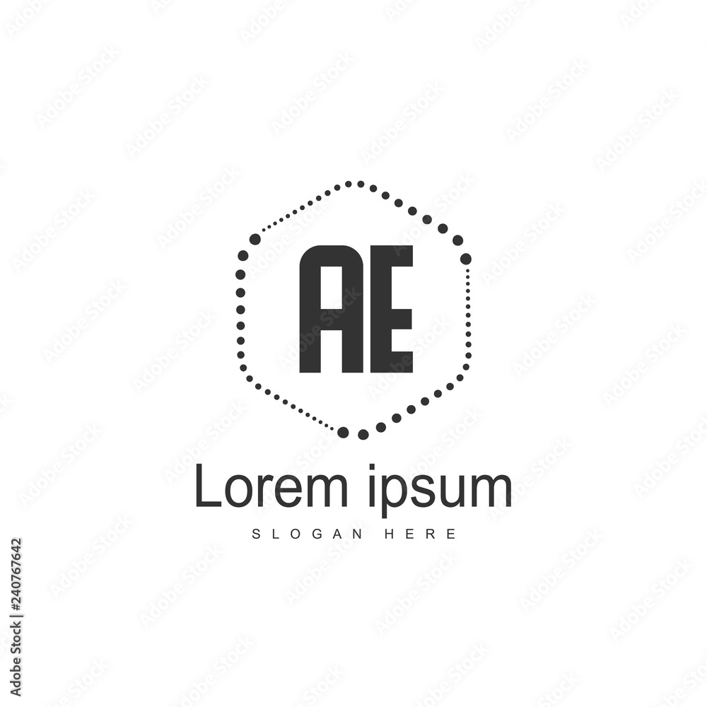 Initial Letter AE Logo Template Vector Design Initial Letter AE Logo Template Vector Design
