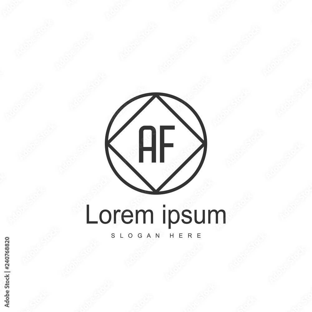 Initial Letter AF Logo Template Vector Design Initial Letter AF Logo Template Vector Design