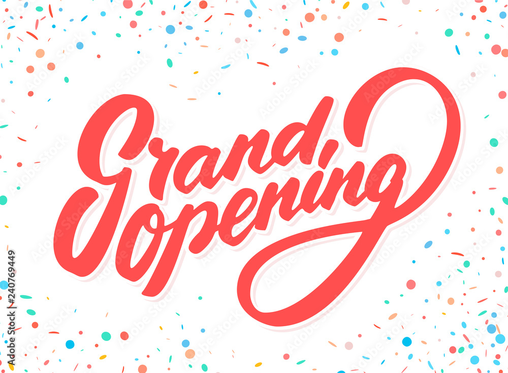 Grand opening banner.