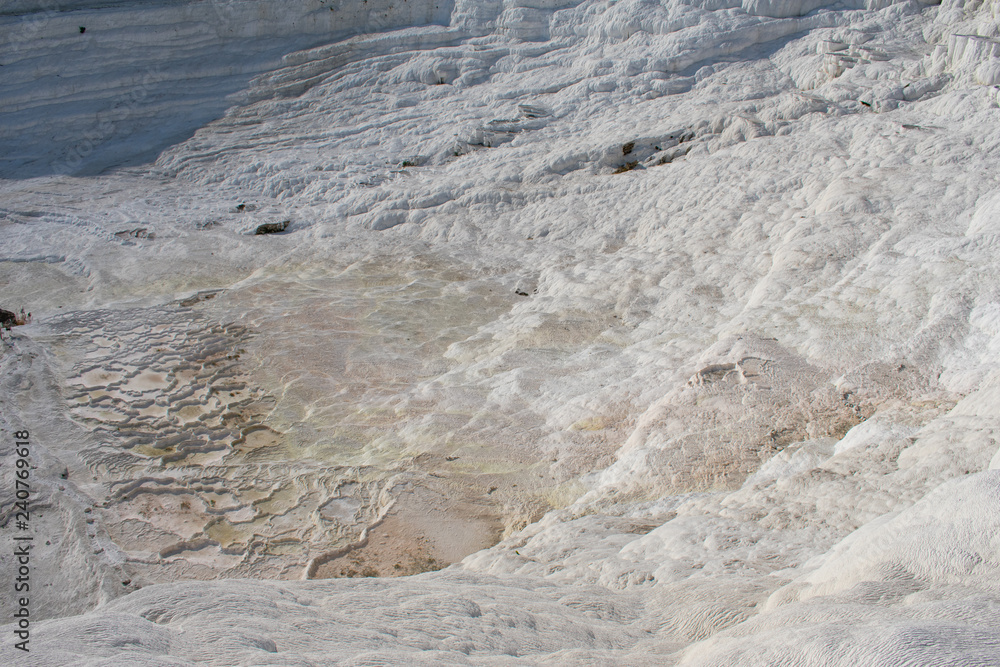 Thermal Terrace and travertine pools in Pamukkale, Cotton Castle, UNESCO World Heritage in Turkey Thermal Terrace and travertine pools in Pamukkale, Cotton Castle, UNESCO World Heritage in Turkey