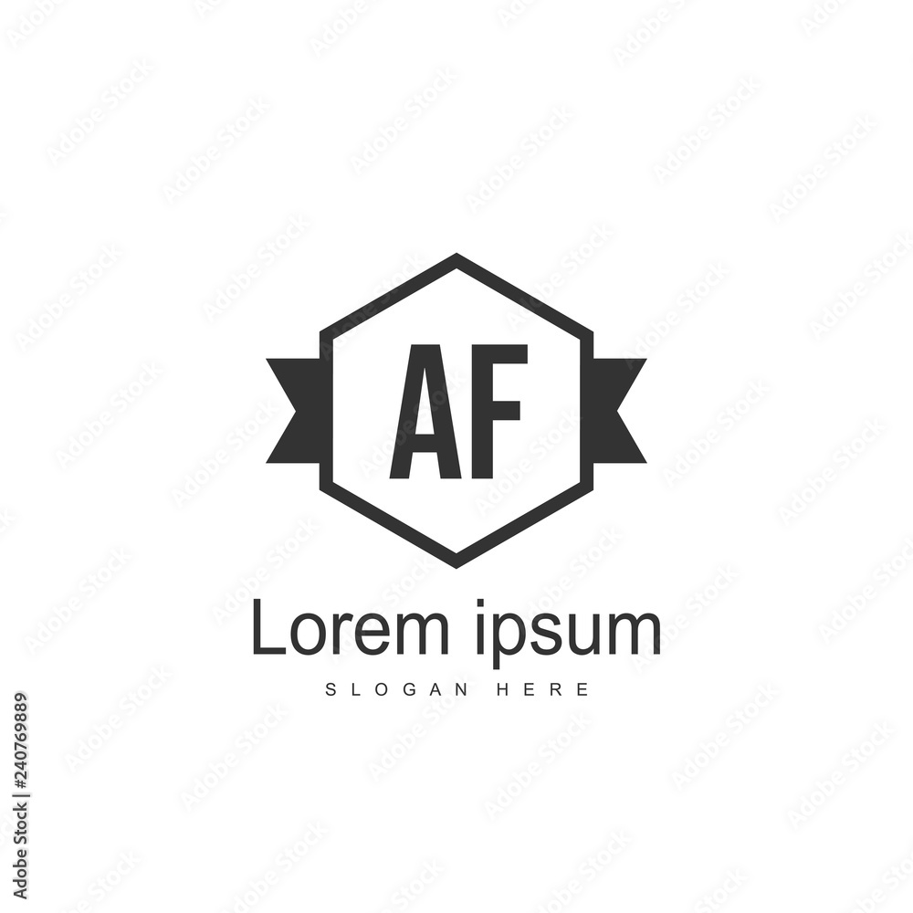 Initial Letter AF Logo Template Vector Design Initial Letter AF Logo Template Vector Design