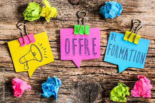 Tableau sur toile Note Post-it : offre de formation