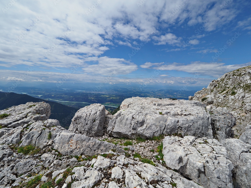 Blick vom Hochobir (Karawanken) ins Drautal Blick vom Hochobir (Karawanken) ins Drautal