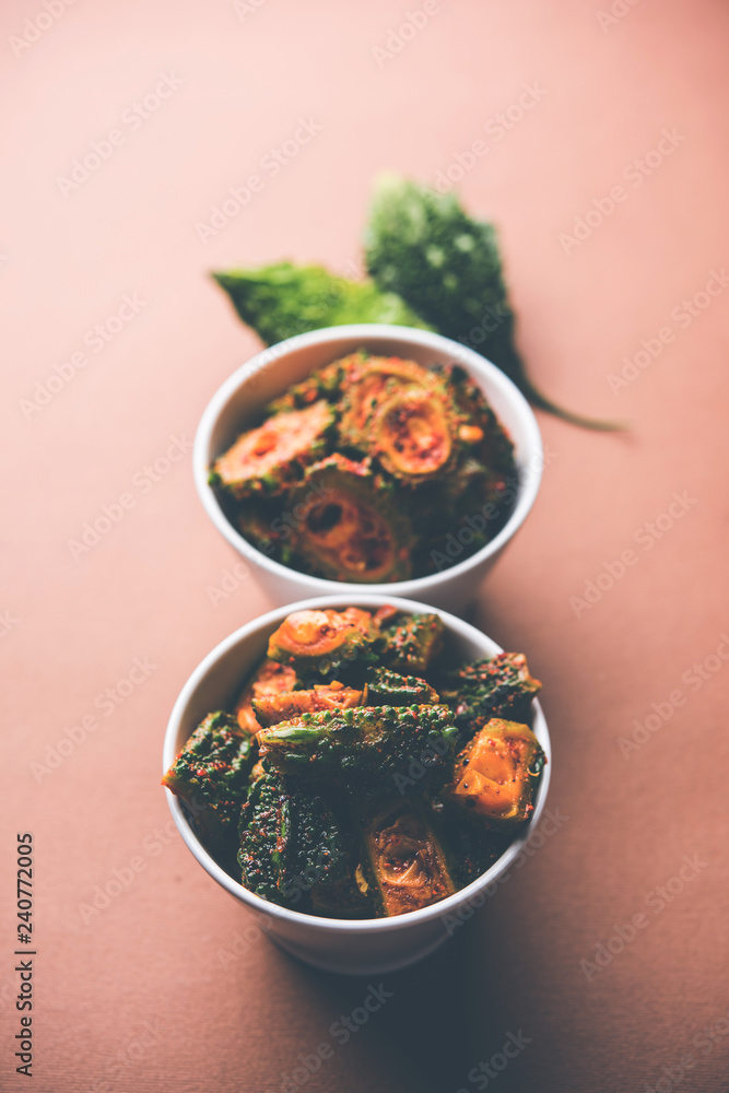Karela Achar / Bitter Gourd Pickle, popular Indian recipe Karela Achar / Bitter Gourd Pickle, popular Indian recipe