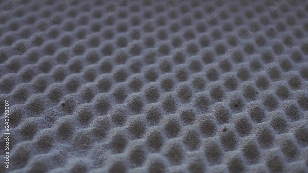 close up sound absorbing sponge in music studio,macro