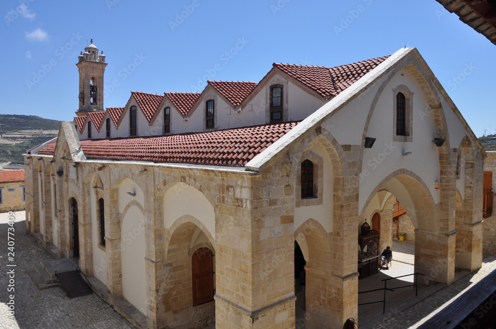 Fototapeta premium The beautiful Orthodox Timiou Stabrou monastery in Cyprus