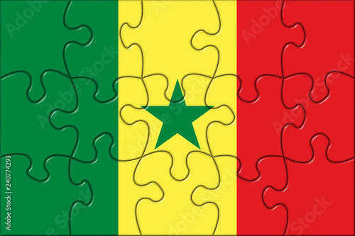 Senegal Flag Puzzle Pieces © NvnStock
