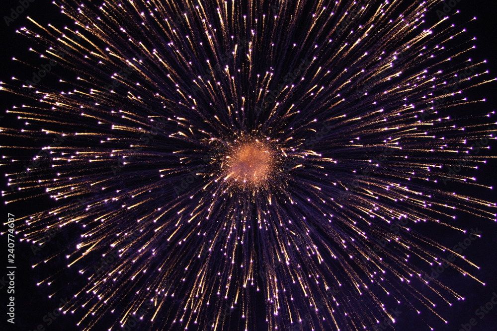 Beautiful view of fireworks. Beautiful view of fireworks.