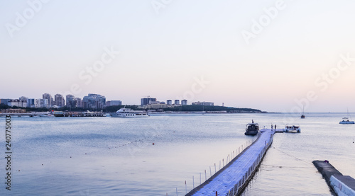 Evening landscape of resort town Gelendzhik on the coast the Black Sea bay.  Krasnodar region.  Russia © Nikolai Korzhov