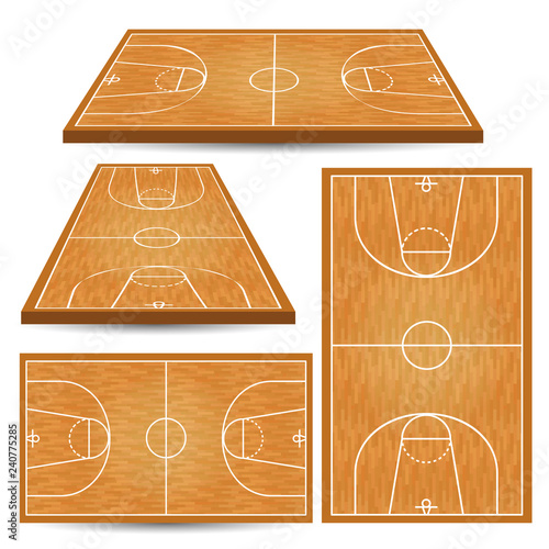 Basketball wooden court background