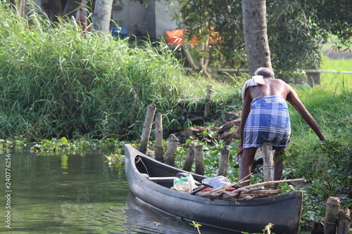 old man and a boat photo