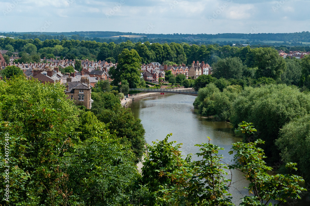 View of Shrewsbury in Shropshire England