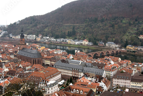 Heidelberg city view from the castle / Germany