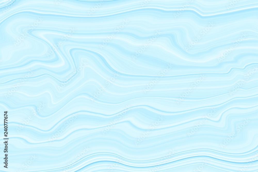 Blue seamless pattern with symmetrical graphic waves and lines, pattern with a space light pattern. Texture of transparent bends for wallpaper and packaging for various purposes.