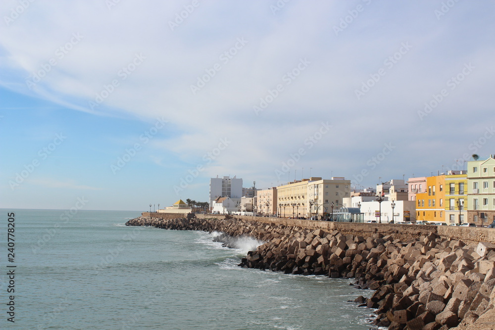 Coast view of Cadiz, Spain