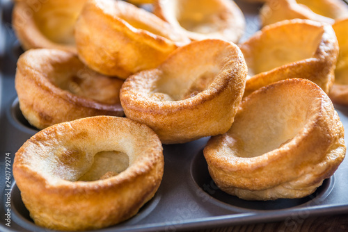 Traditional British yorkshire puddings