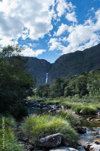 Casca D'Anta Waterfall from far