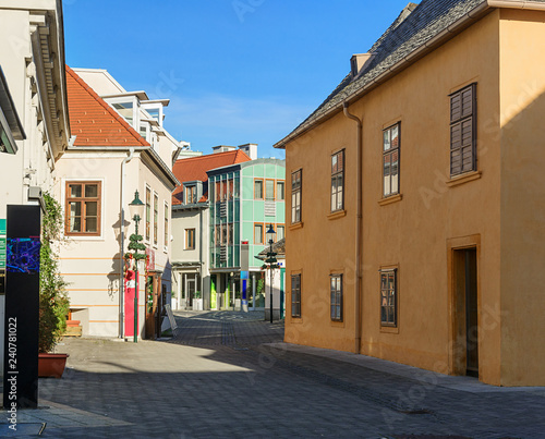 Photography A street in the city of Baden near Vienna after Christmas