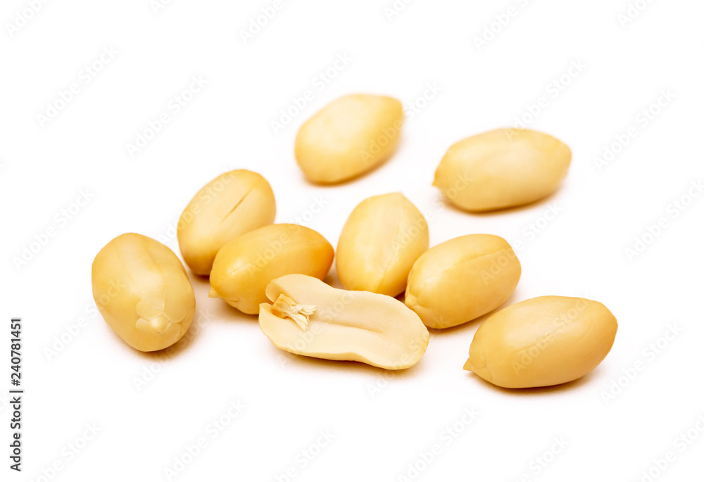 Fresh peanuts snack isolated on white background Fresh peanuts snack isolated on white background