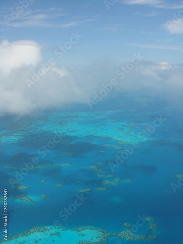 Blue Water Coral from a Plane 2