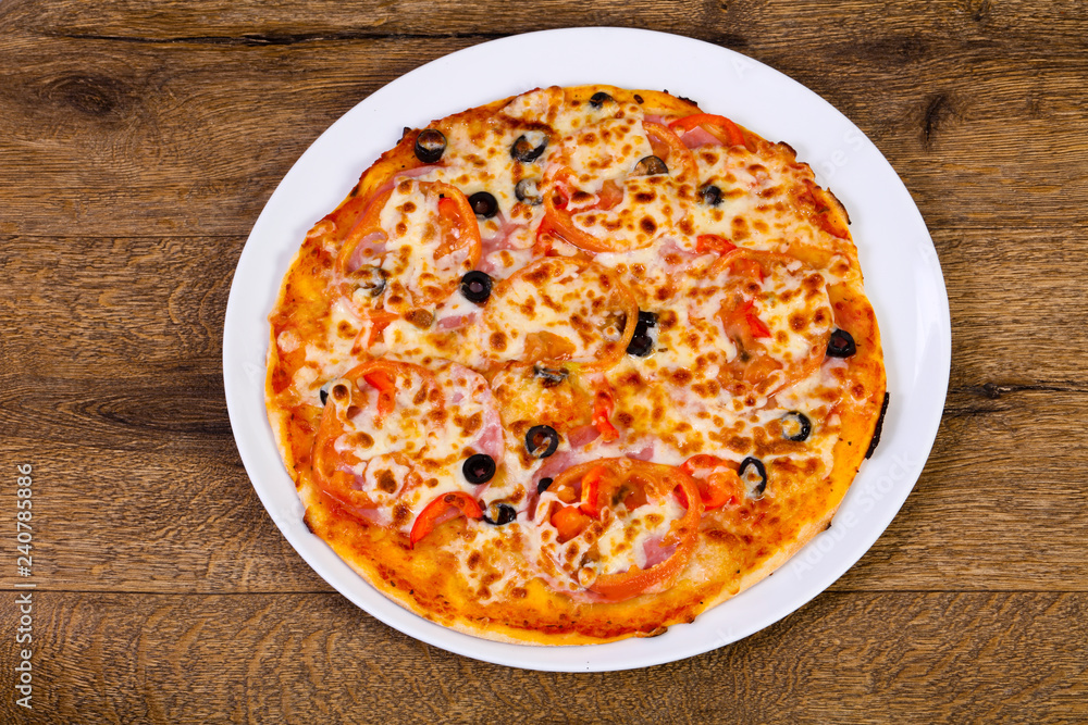 Pizza with ham Pizza with ham