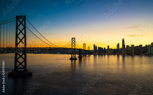 San Francisco–Oakland Bay Bridge Sunset