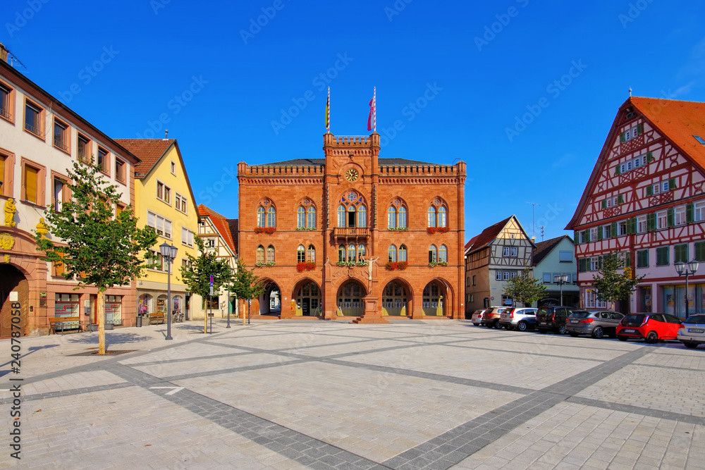 Fototapeta premium Tauberbischofsheim Rathaus - town hall in Tauberbischofsheim, Germany