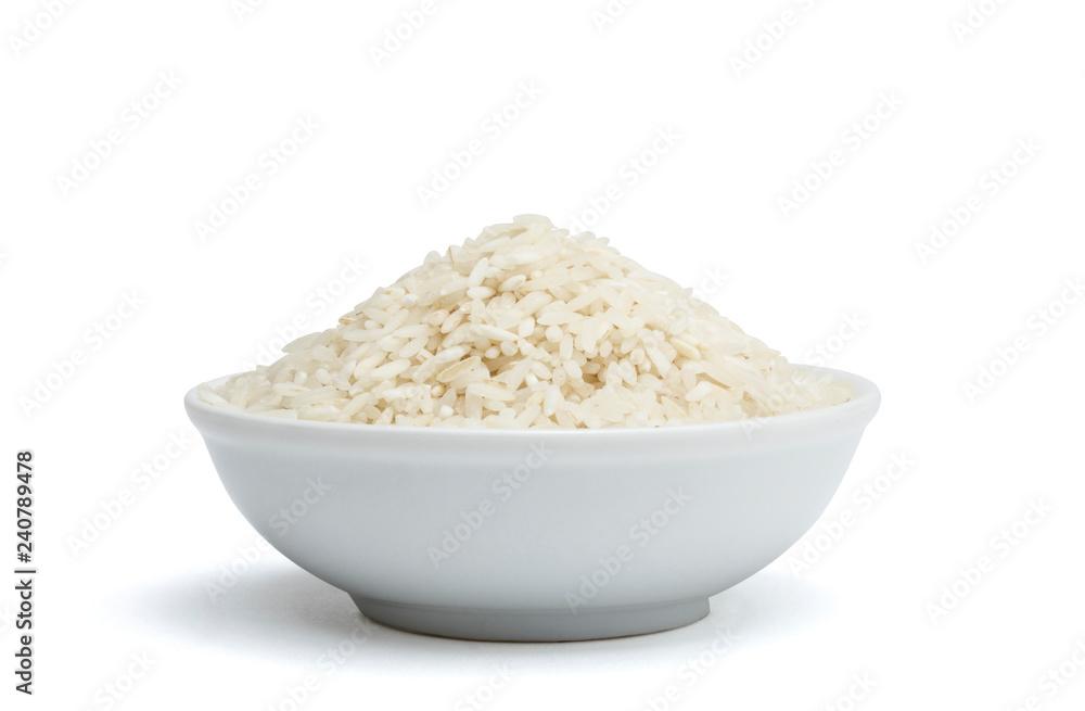 withe bowl with rice withe bowl with rice