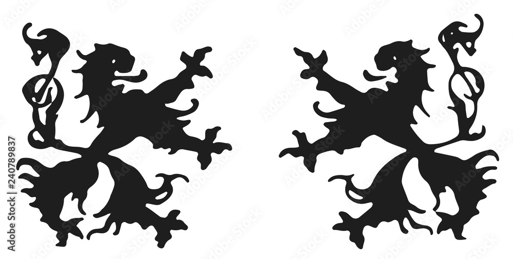 Obraz premium Lions emblem #isolated #vector - Löwe Wappen