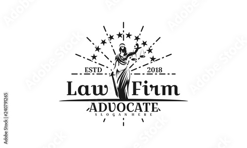law firm logo design template-vector