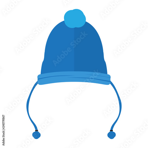 Isolated wool hat. Winter clothes. Vector illustration design