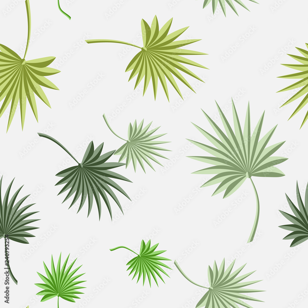 palm leaves seamless vector floral pattern background. Tropical print palm leaves seamless vector floral pattern background. Tropical print