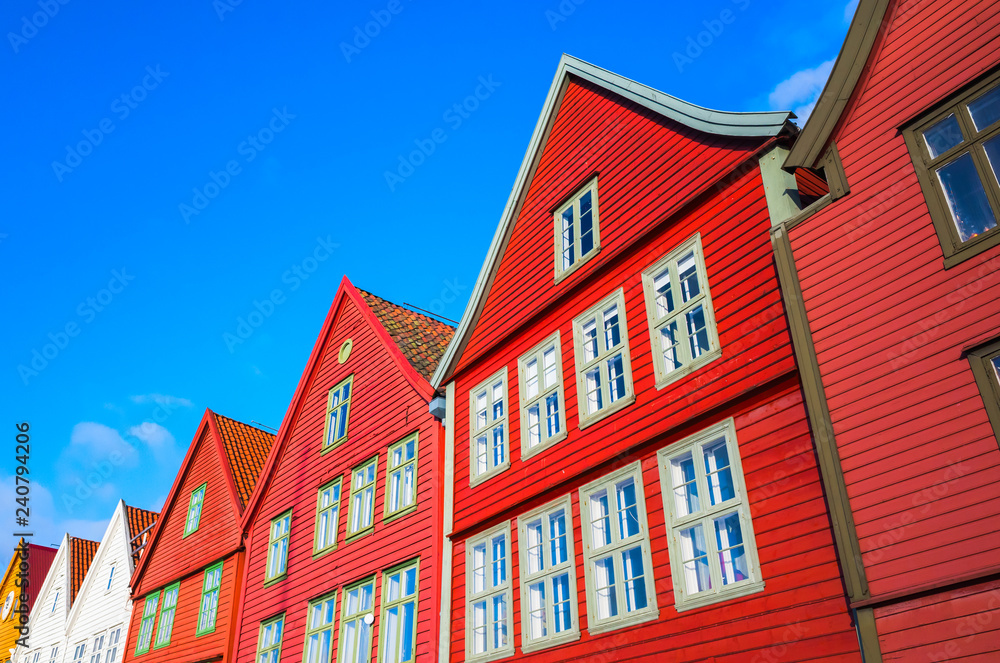 Wooden houses, Bergen Bryggen, Norway Wooden houses, Bergen Bryggen, Norway