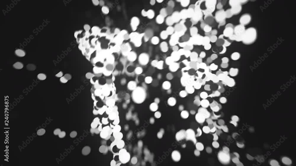 4K Organic particles with anamorphic bokeh swirl around the frame. 4K Organic particles with anamorphic bokeh swirl around the frame.