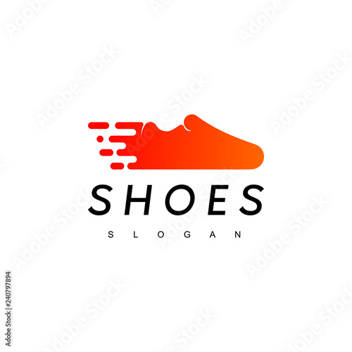 Fast Running man Shoes Logo Design Inspiration