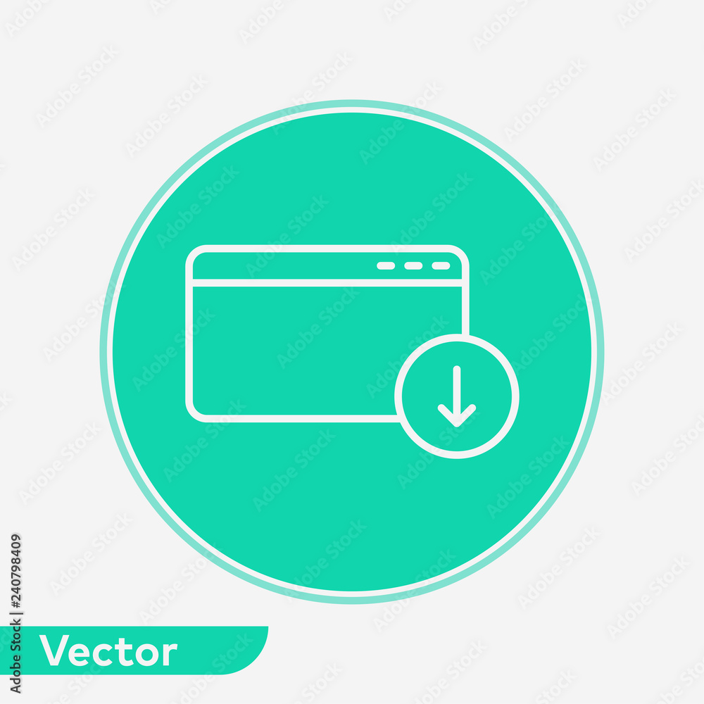 Browser icon vector, outline flat sign, solid pictogram isolated on white. Symbol, logo illustration. Browser icon vector, outline flat sign, solid pictogram isolated on white. Symbol, logo illustration.