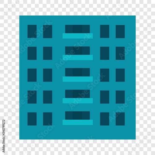 City building icon. Flat illustration of city building vector icon for web design