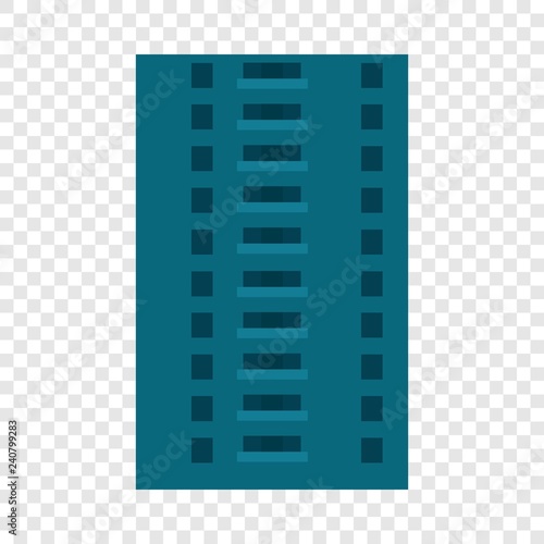 Abandoned city building icon. Flat illustration of abandoned city building vector icon for web design