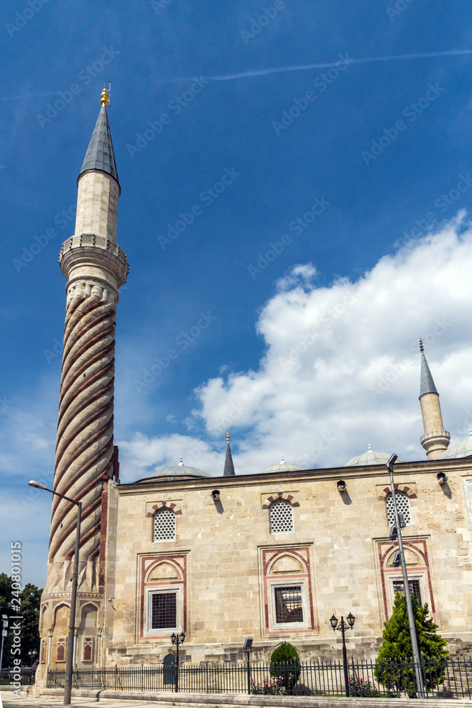 Outside view of Uc Serefeli mosque Mosque in the center of city of Edirne,  East Thrace, Turkey