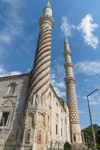 Outside view of Uc Serefeli mosque Mosque in the center of city of Edirne, East Thrace, Turkey