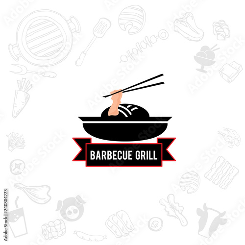 barbecue grill logo icon graphic buffet restaurant