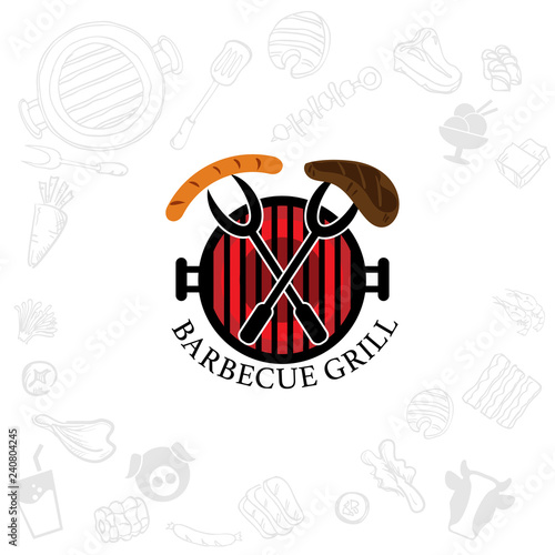 barbecue grill logo icon graphic buffet restaurant