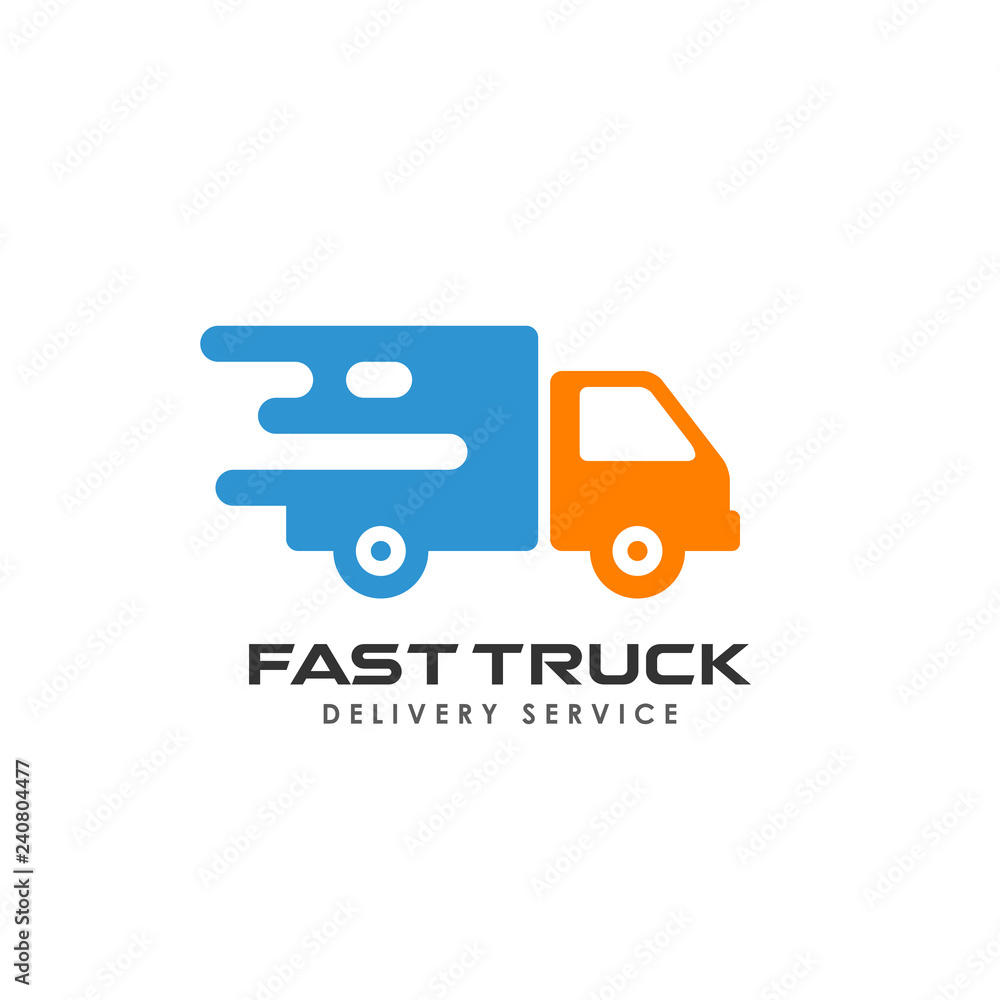 delivery services logo design. courier logo design template