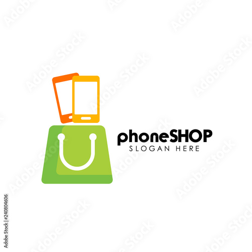 phone shop logo design template. gadget shop logo design